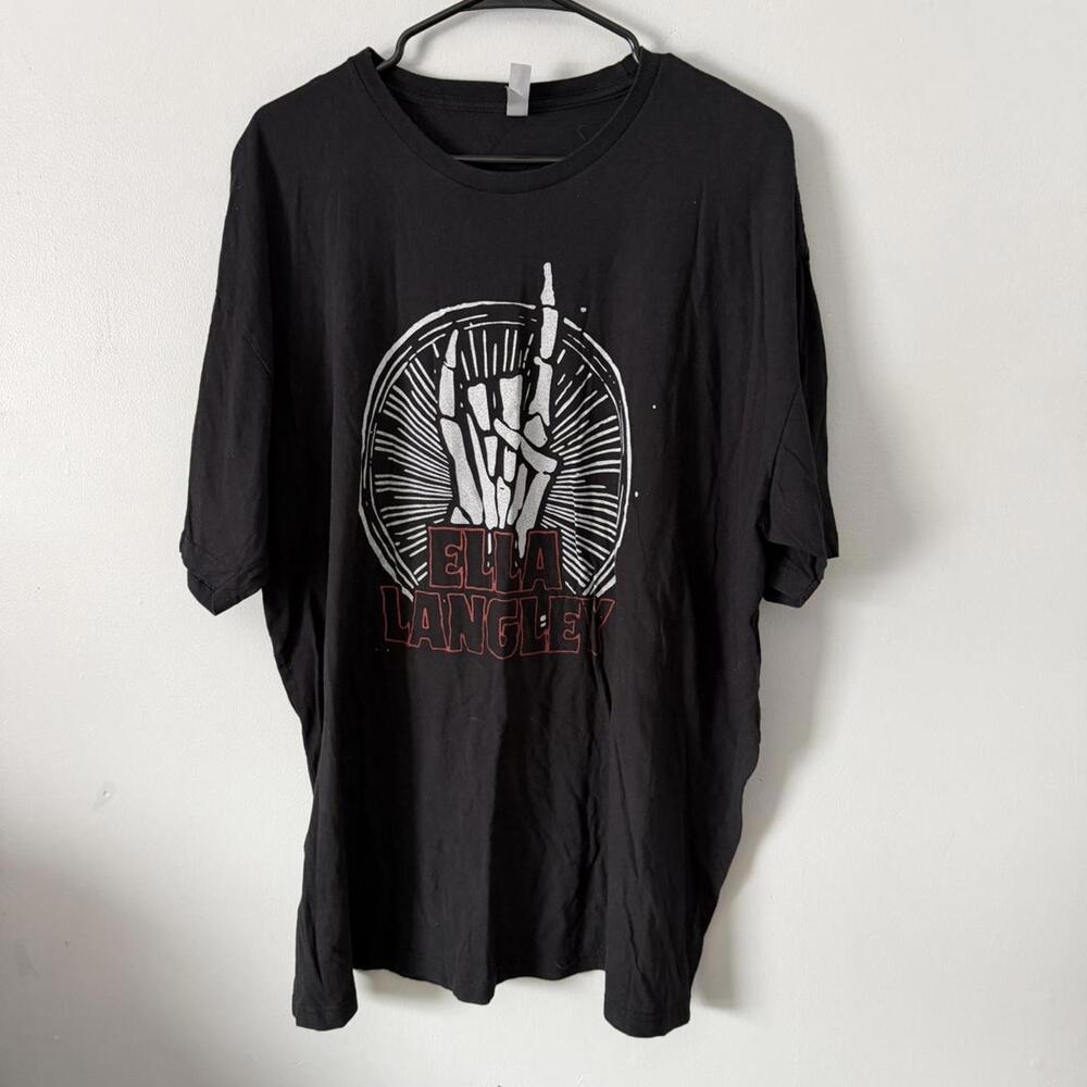 Ella Langlely black band tee Size 3XL #rock #music